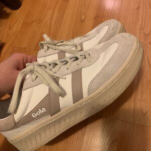 Gola Dropshot White and Tan Sneakers size 8
